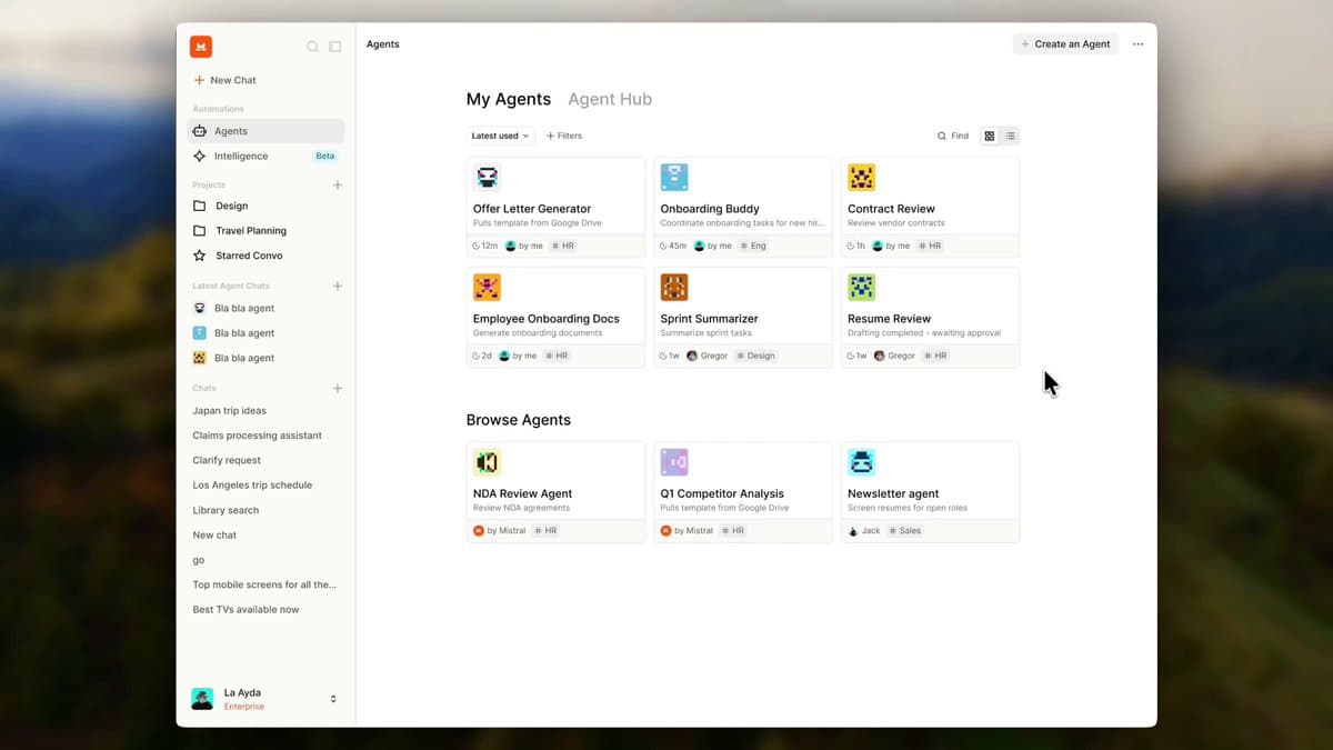 Agent Hub Dashboard Window