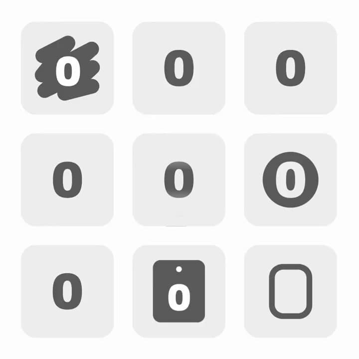Zero Icon Style Grid
