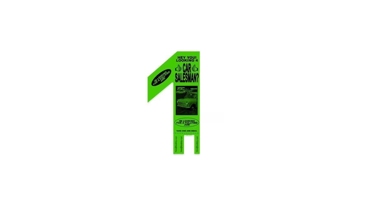 Green Car Salesman Flyer