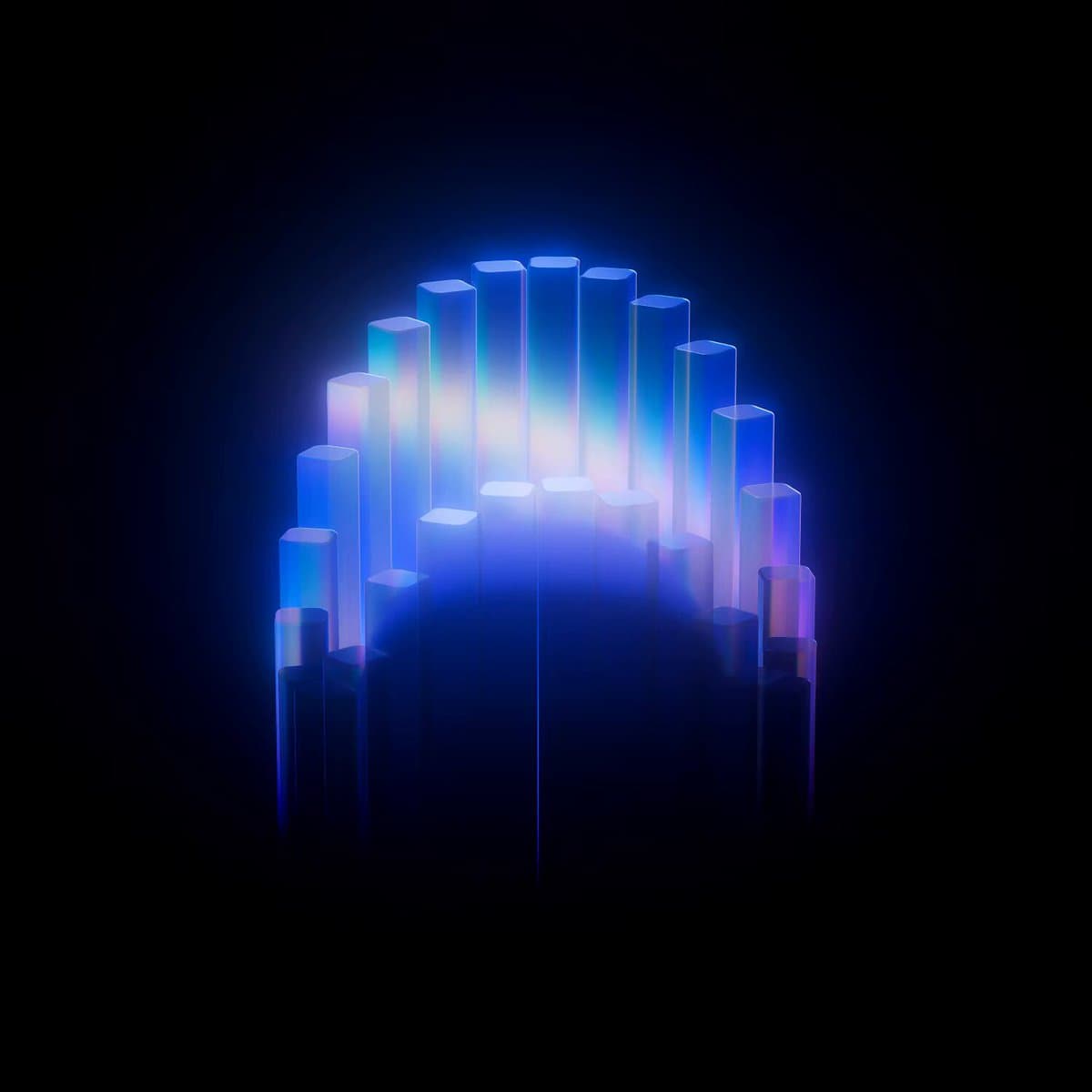 Glass Pillar Arch Render