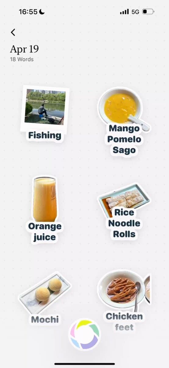 Food Diary Sticker App