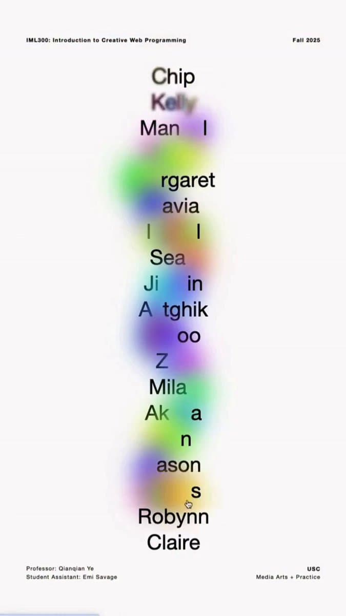 Glowing Credits Name Blur