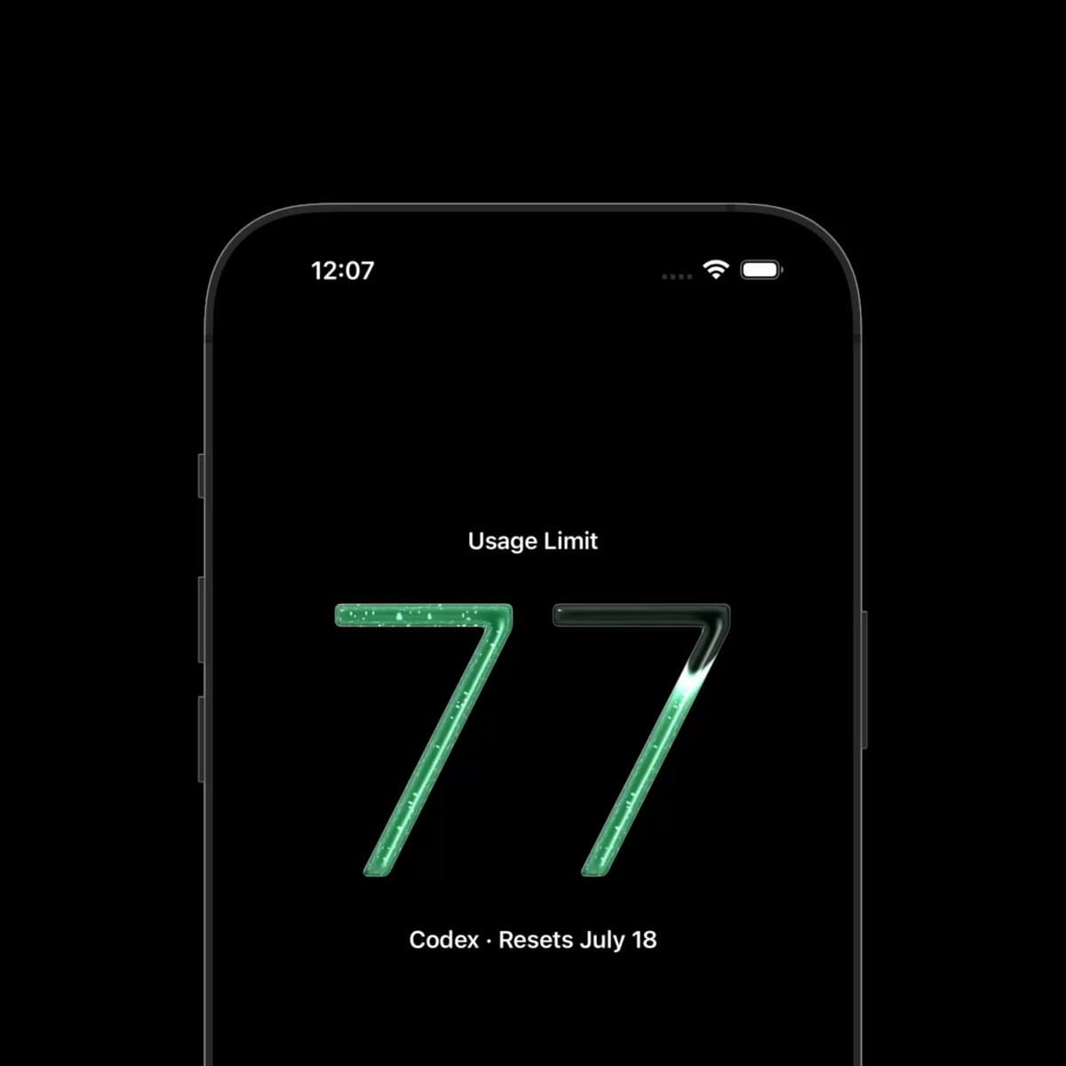 Codex Usage Limit Display