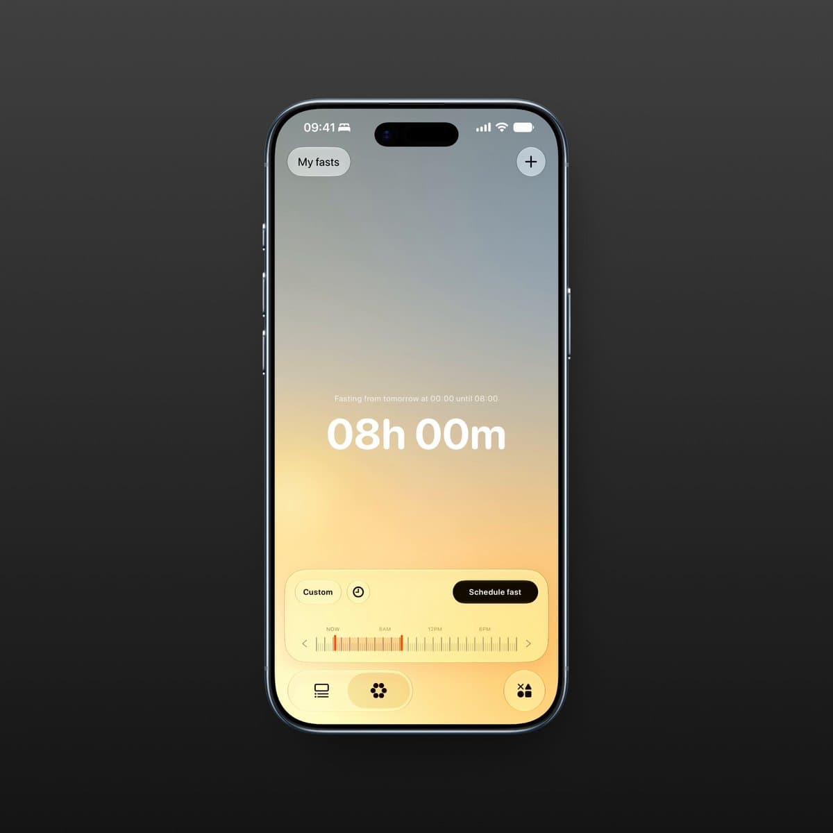 Fasting Timer Sunset Gradient