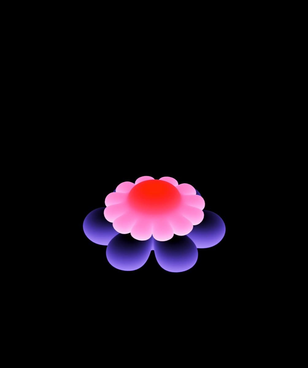 Glossy 3D Flower Bloom