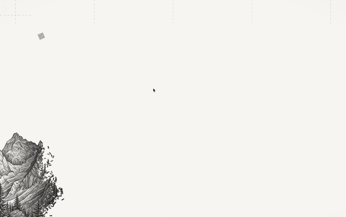 Fragmenting Mountain Sketch Scene