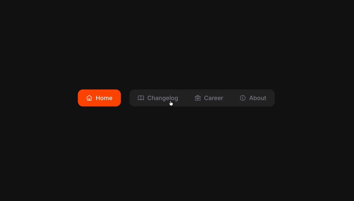 Dark Pill Navigation Bar
