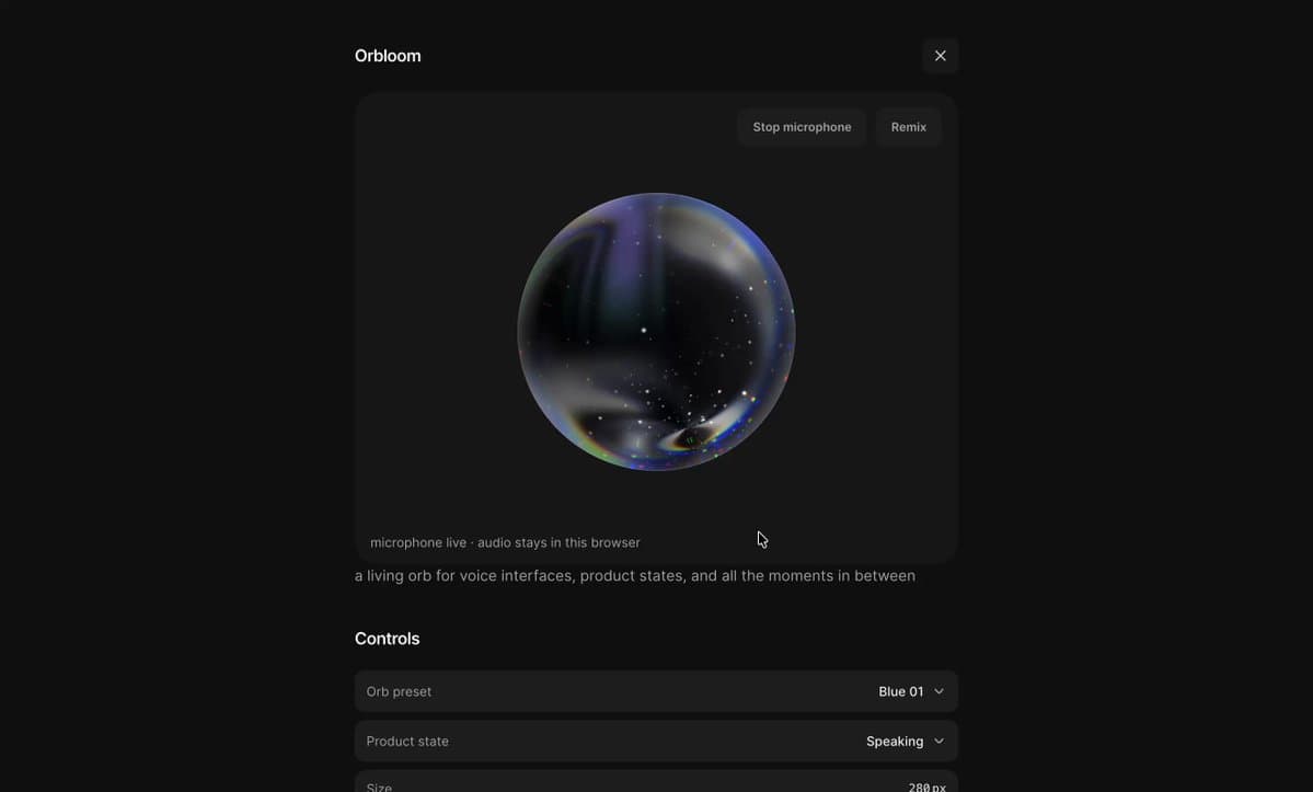 Orbloom Voice Interface Orb