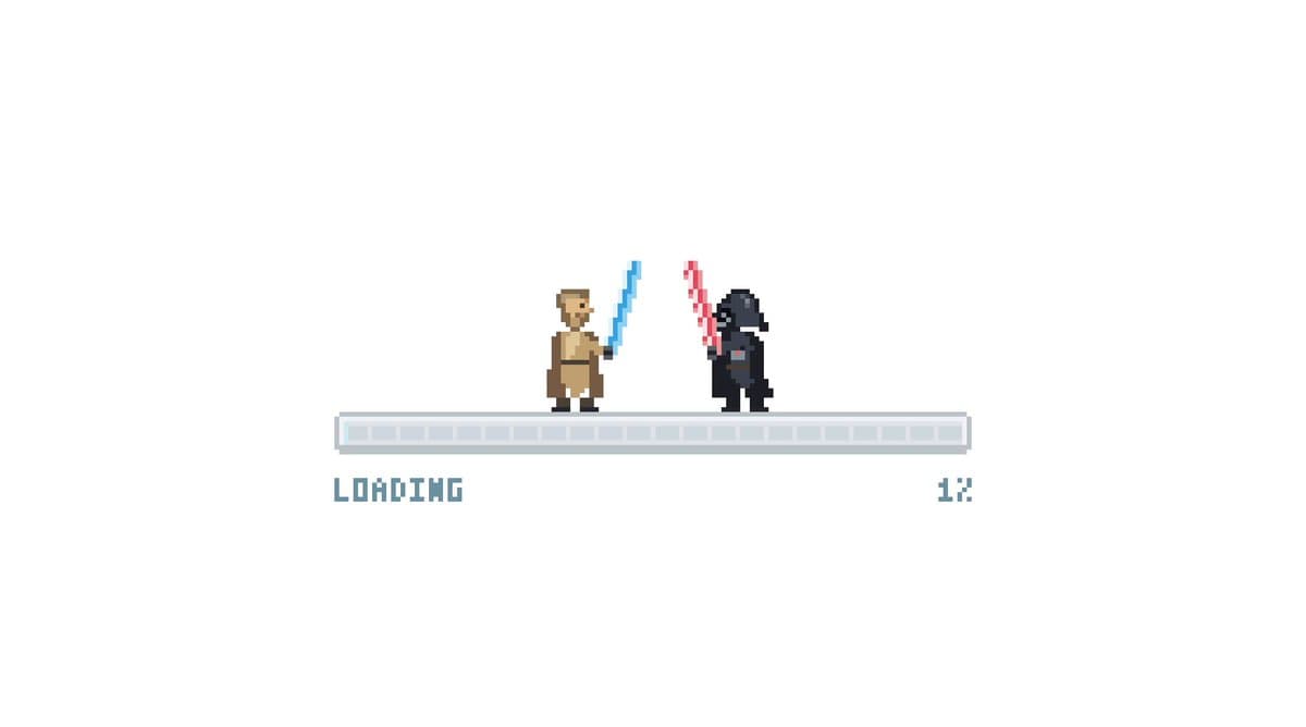 Pixel Lightsaber Loading Bar