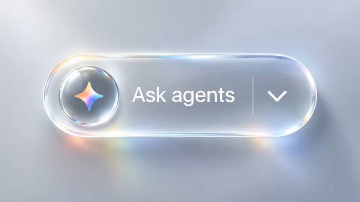 Ask Agents Glass Button