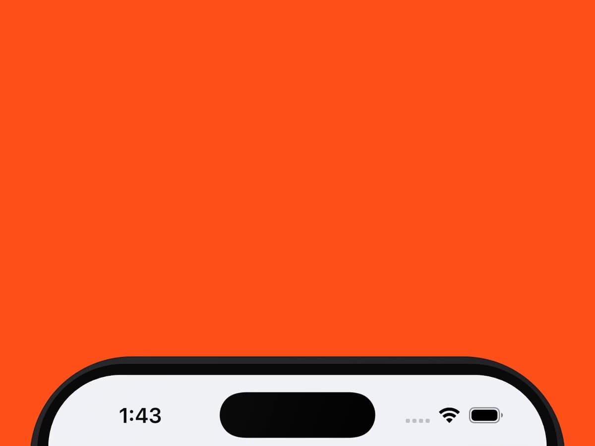 Orange Screen App Transition