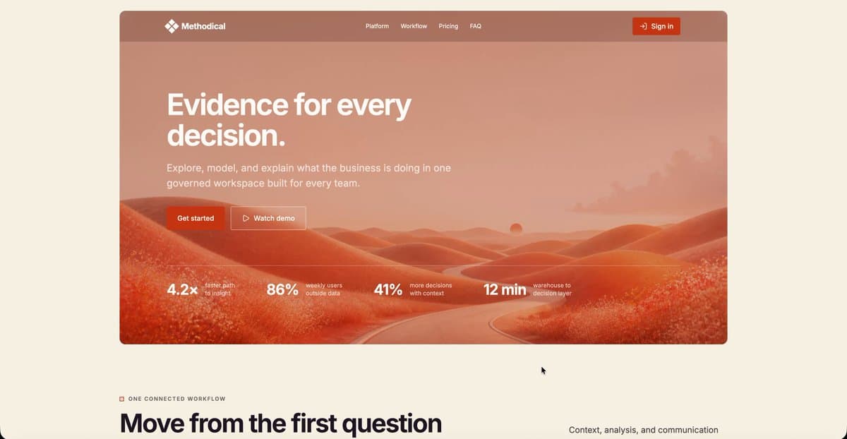 Methodical Evidence Landing Page