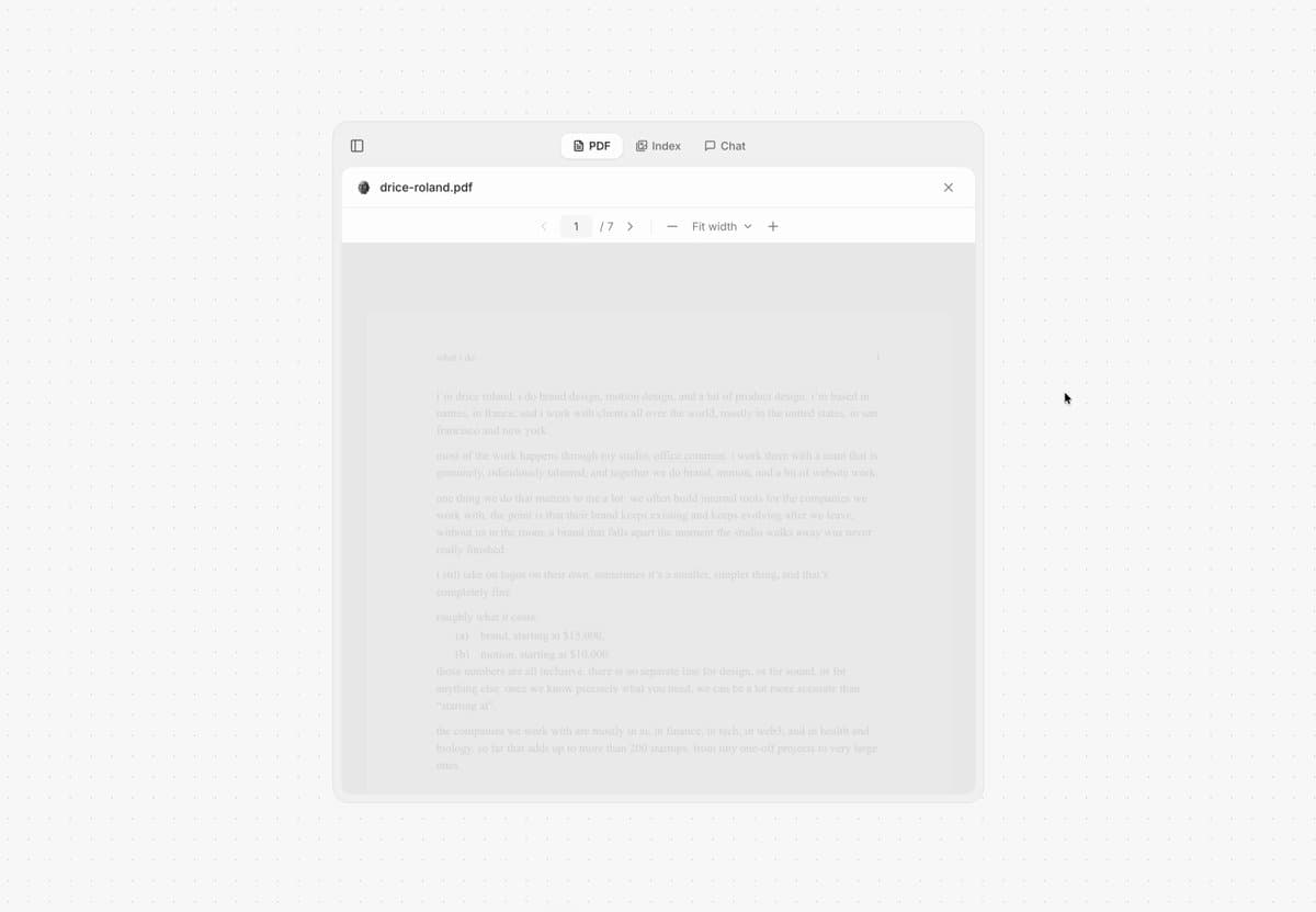 A Portfolio PDF You Can Ask