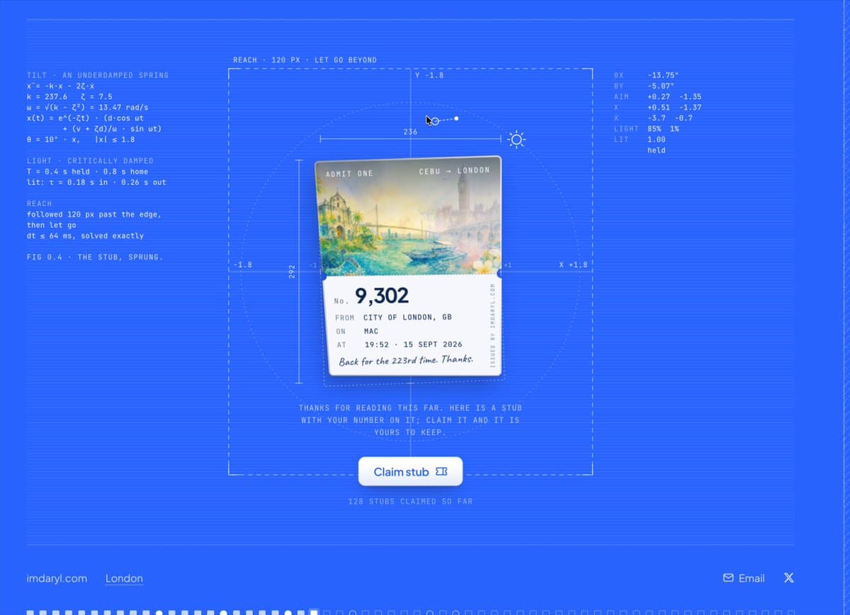 Boarding Pass Claim Stub Widget