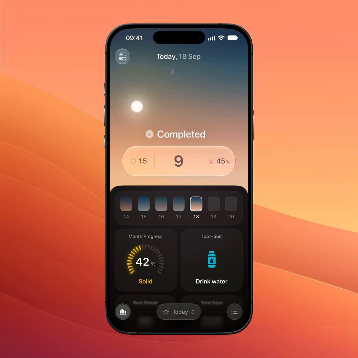 Sunrise Habit Dashboard