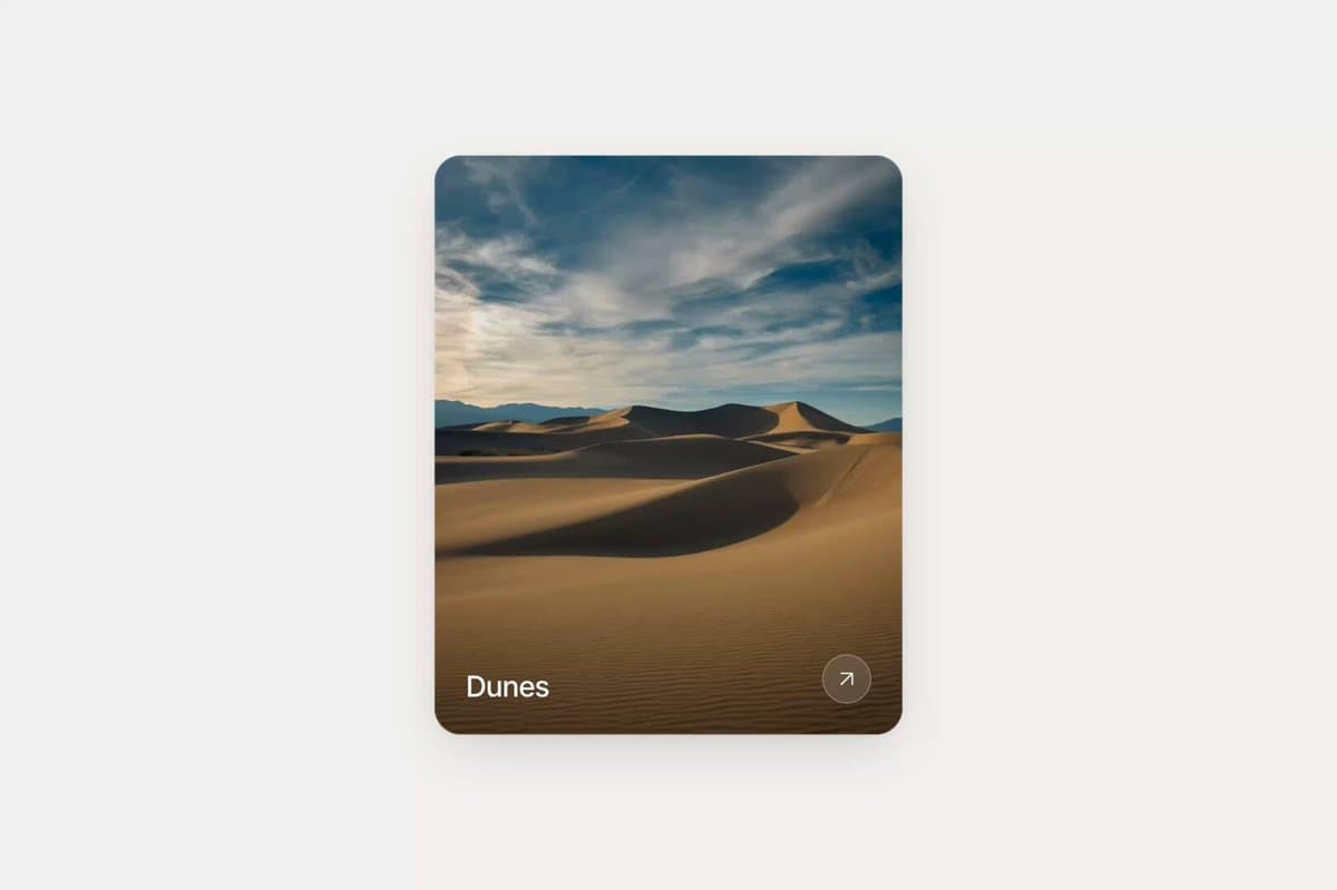 Dunes Photo Widget Card