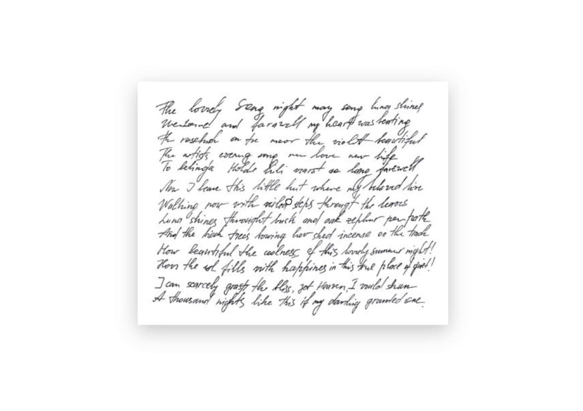 Handwritten Love Letter