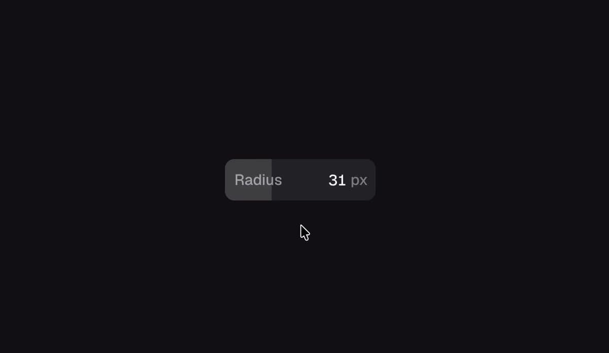 Radius Value Slider