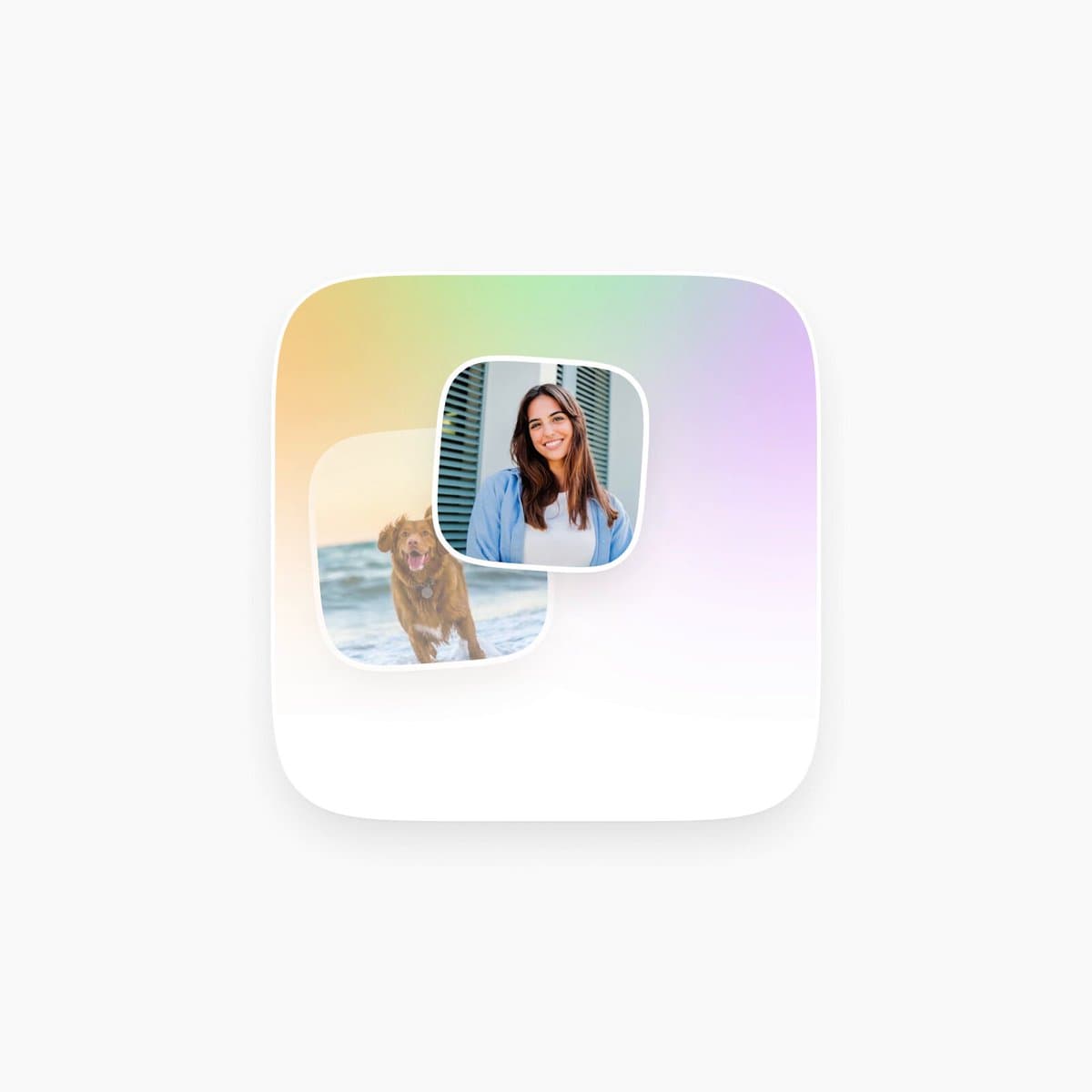 Rainbow Gradient Photo Stack