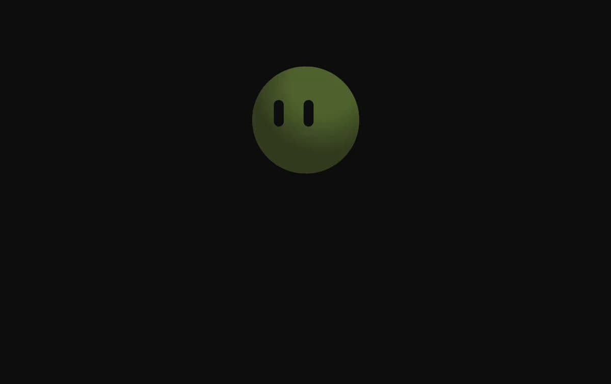 Green Smiley Blob Character