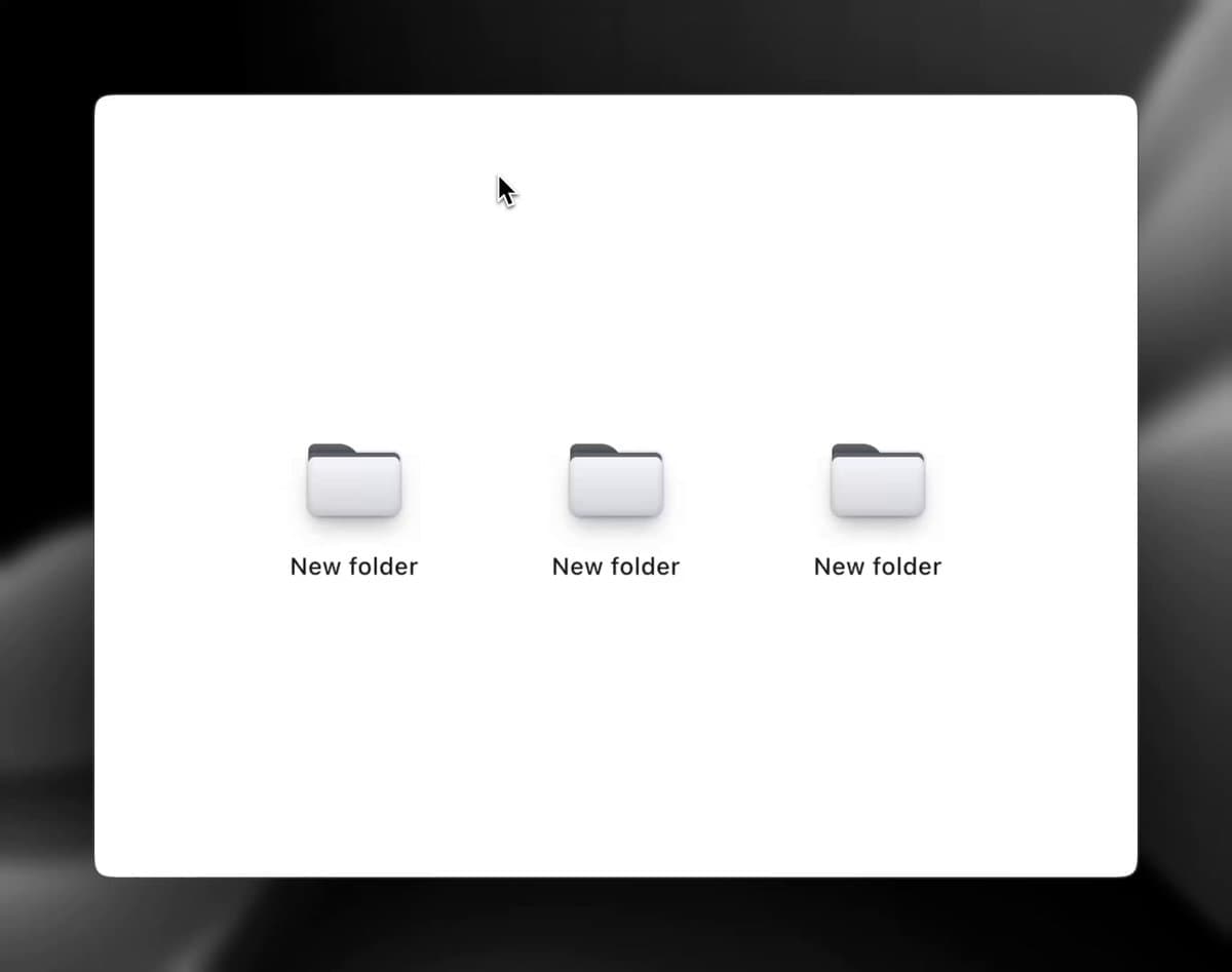 Finder New Folder Multiply