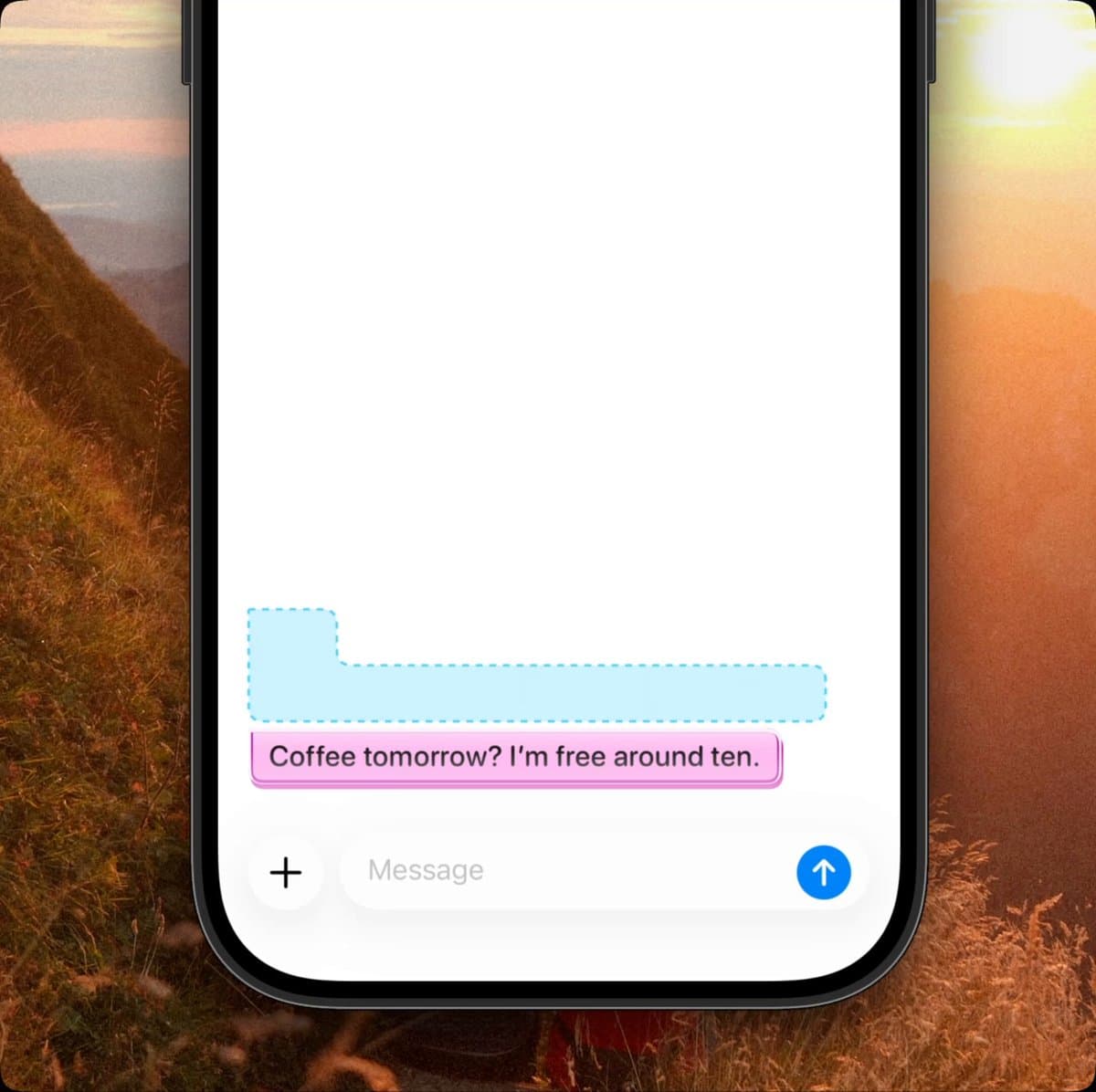 iMessage Coffee Invite Mockup