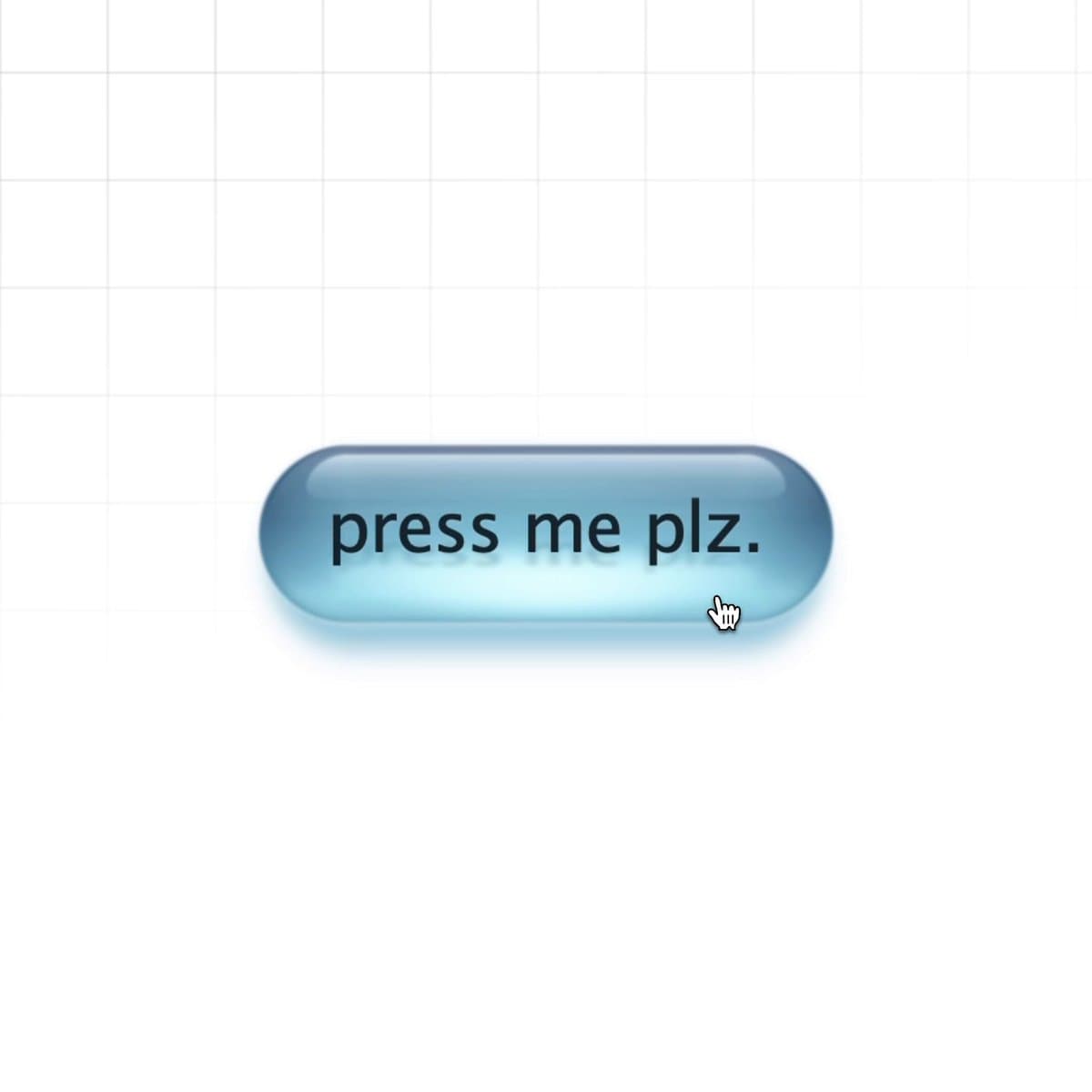 Press Me Plz Glossy Button