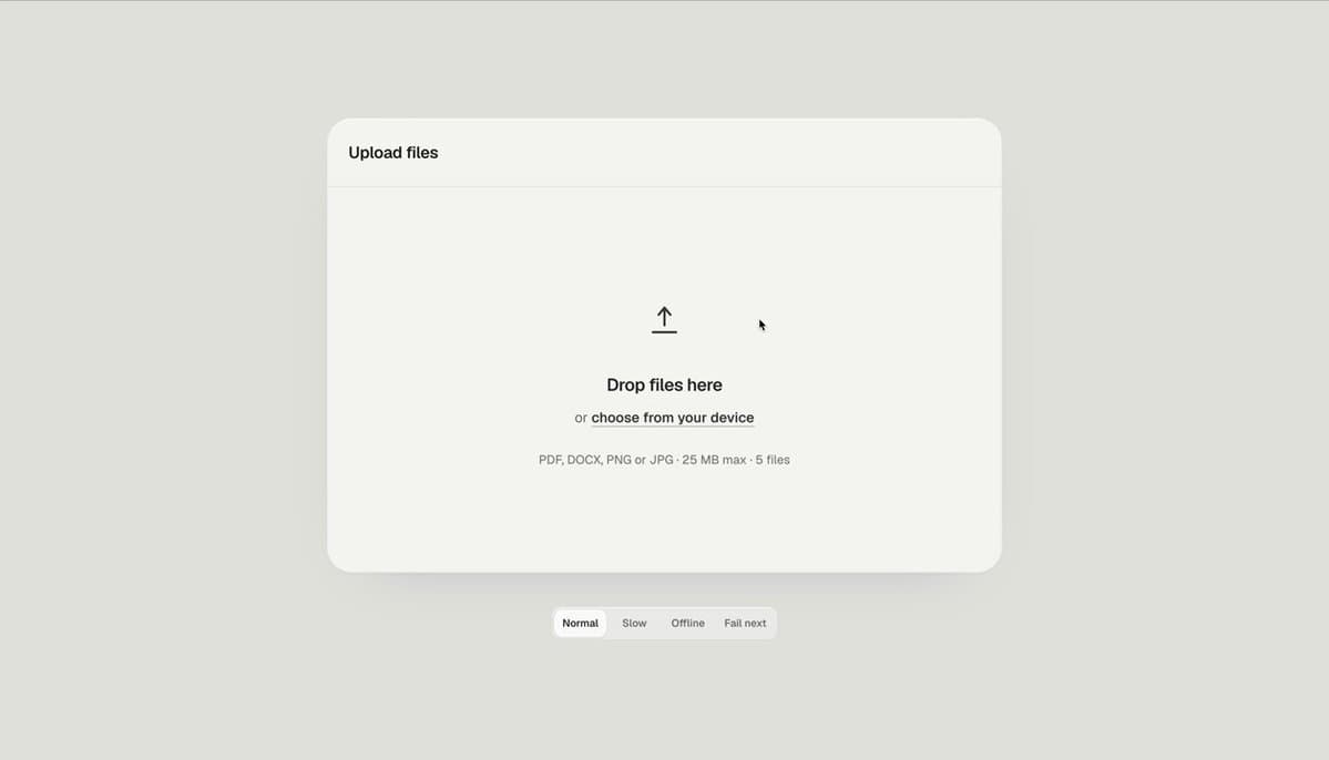 Animated File Upload Component