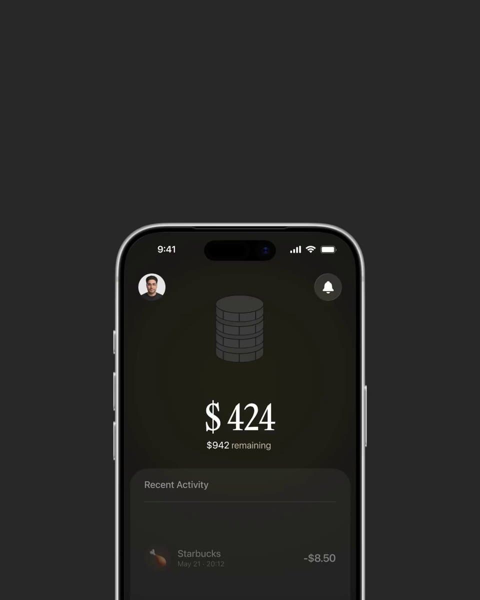 Dark Finance Balance Screen