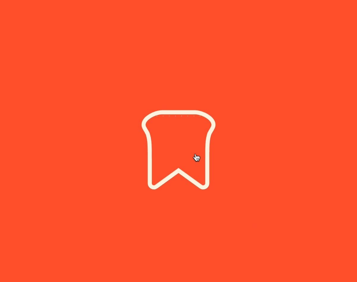 Toast Bookmark Icon Cursor