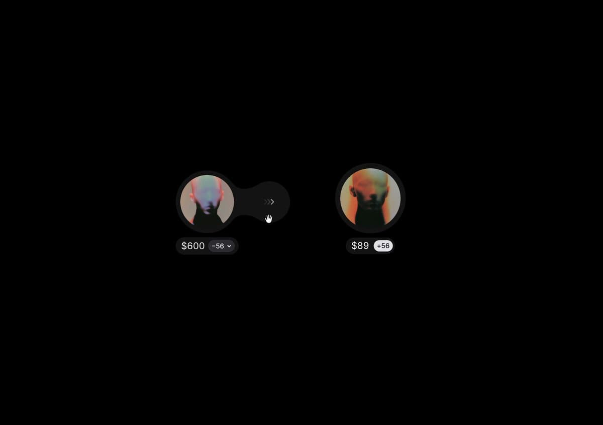 Price Comparison Toggle Bubbles