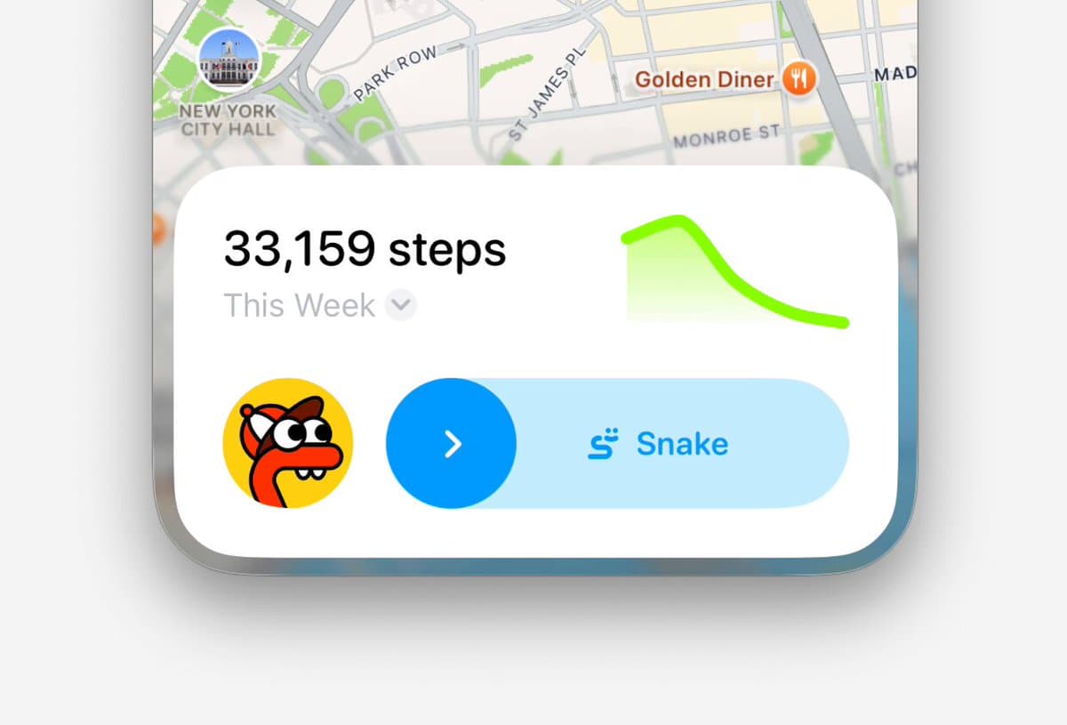 Weekly Steps Map Widget