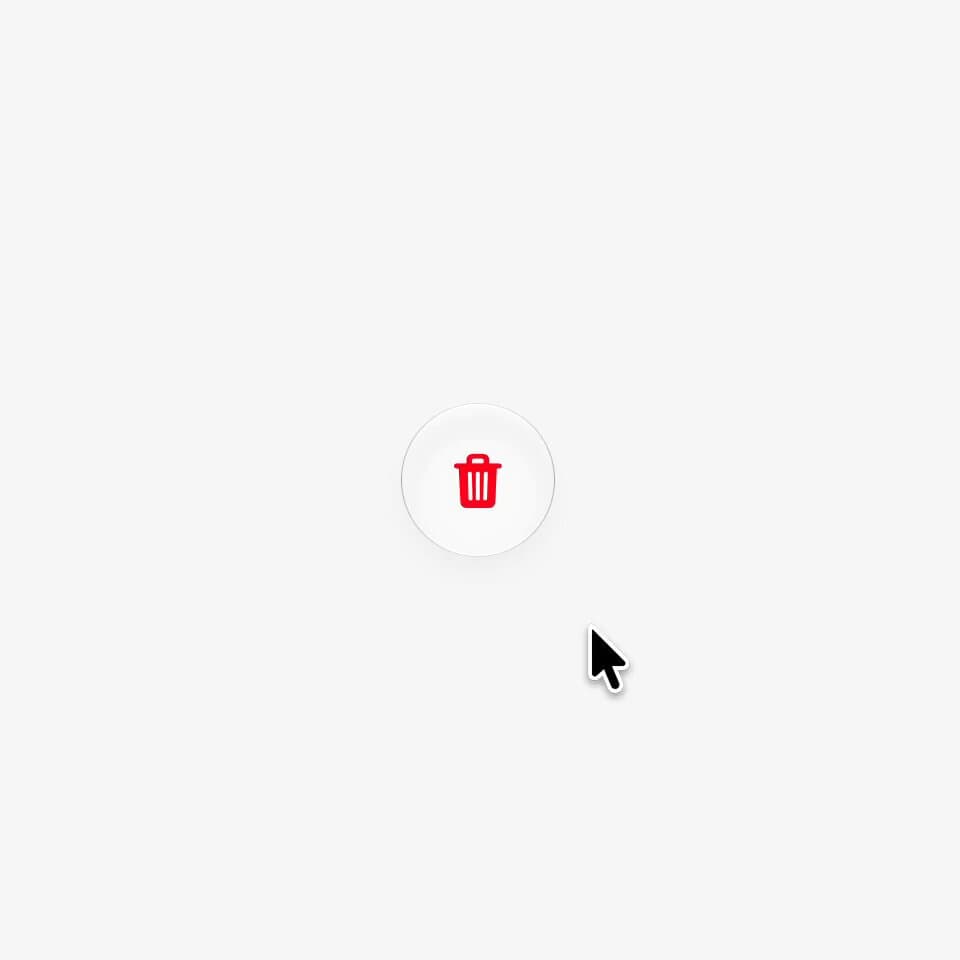 Trash Icon Hover Interaction