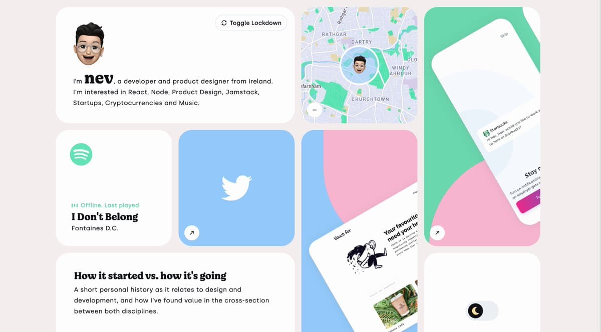 Personal Portfolio Bento Grid