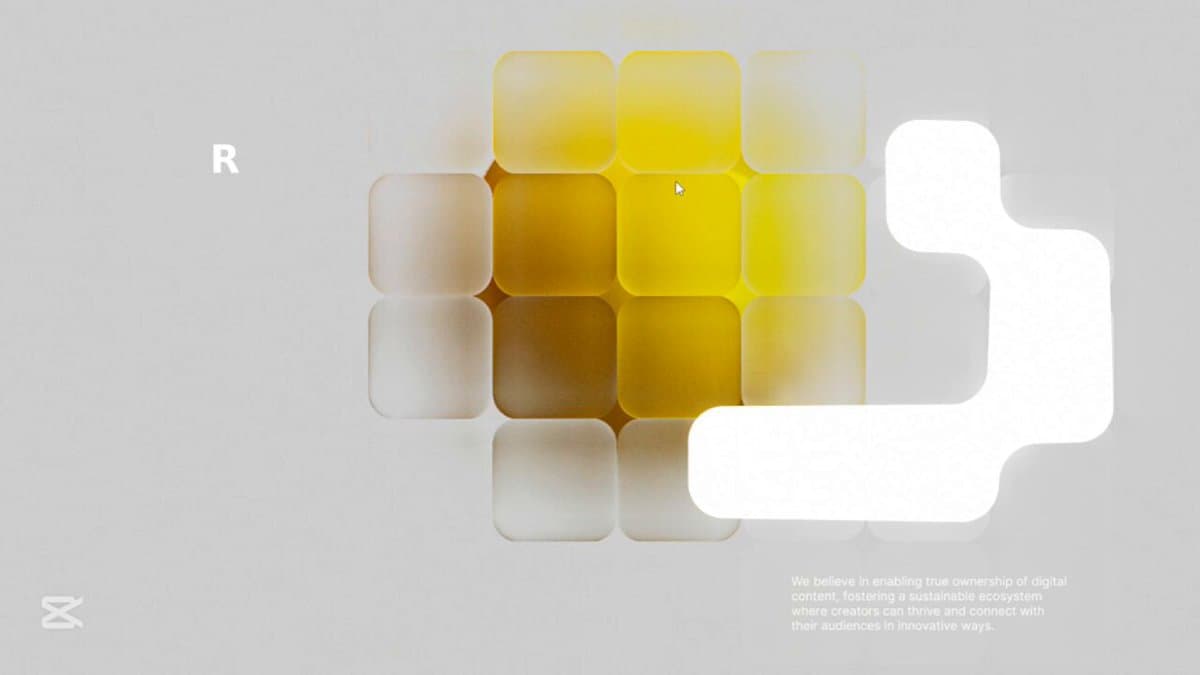 Golden Glow Grid Animation