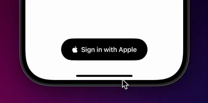Sign In With Apple Screen