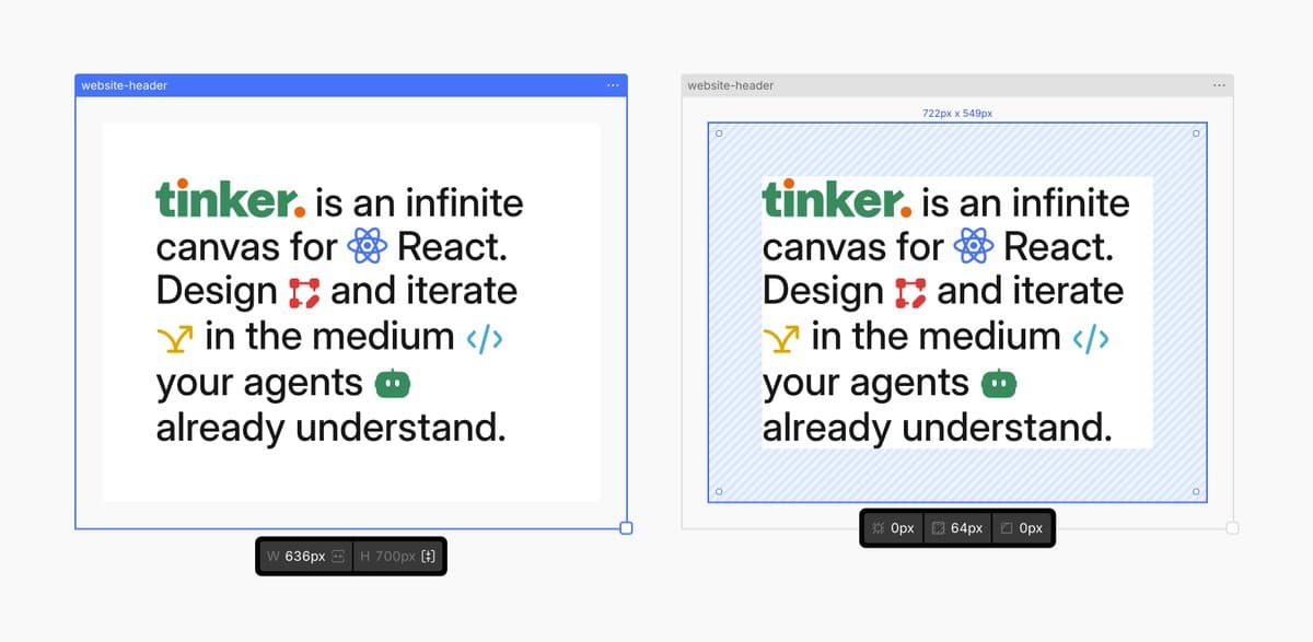 Tinker Canvas Resize Tool