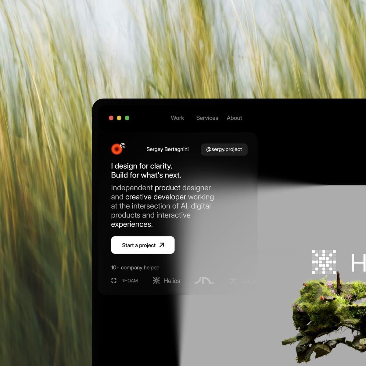 Sergy Product Designer Hero