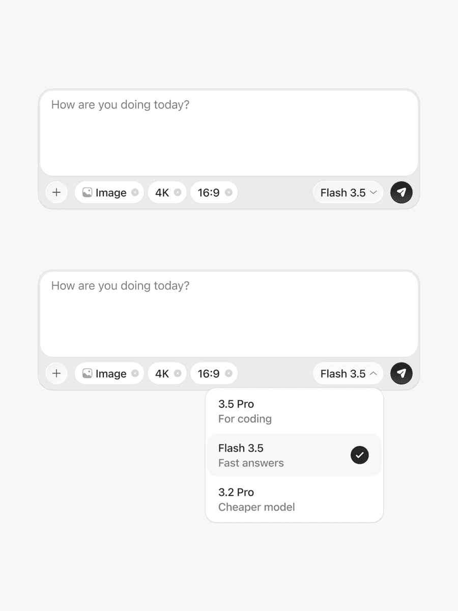 AI Chat Model Selector