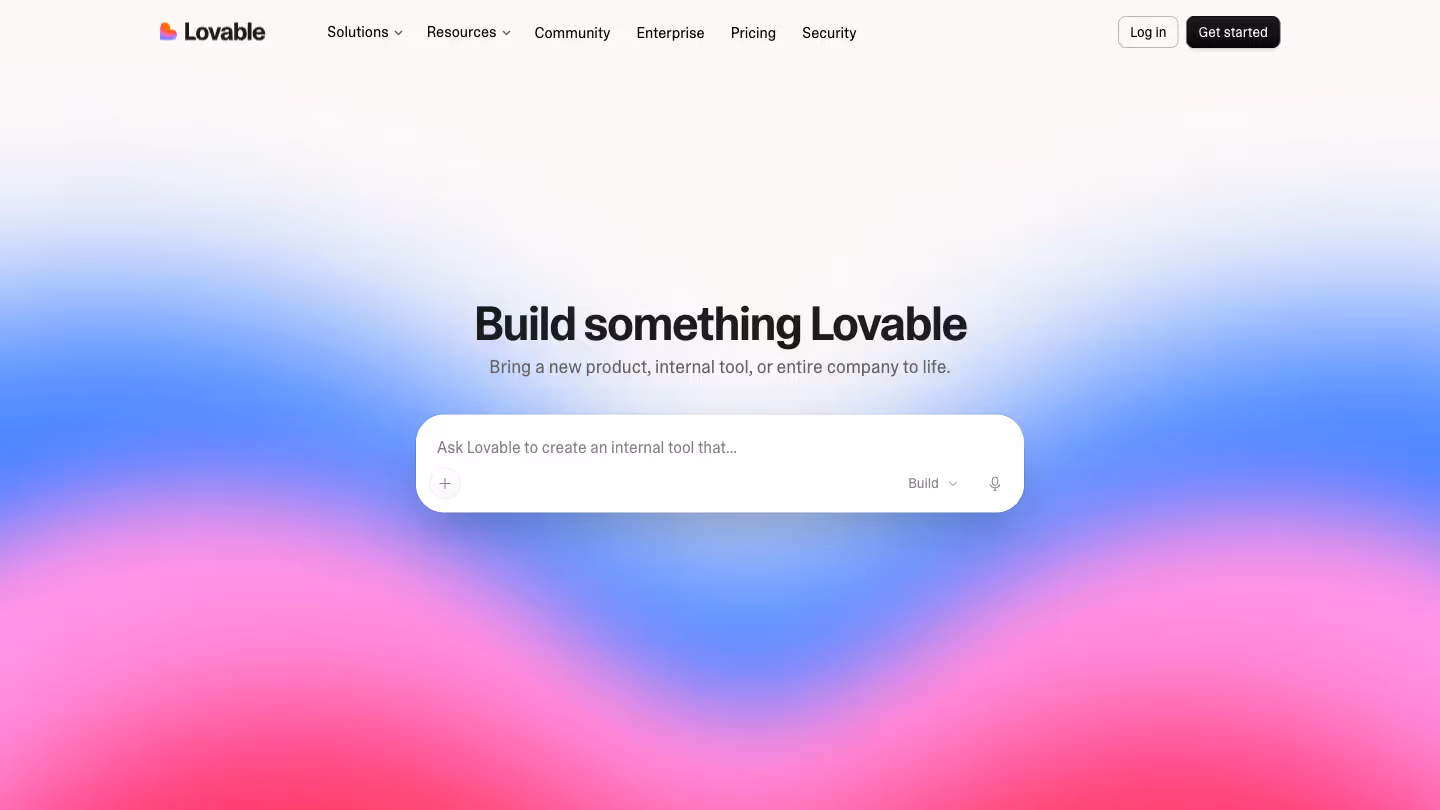 Lovable homepage