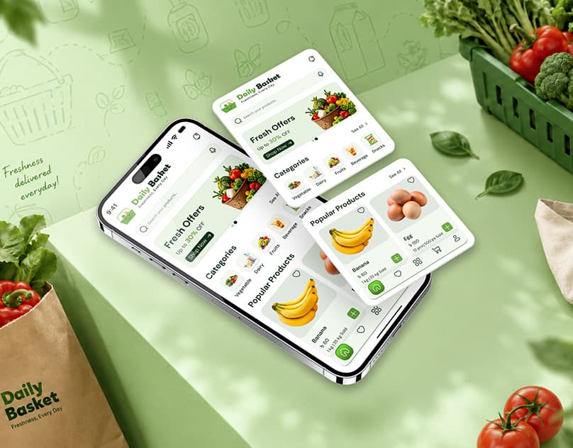 Daily Basket - Grocery App UX UI