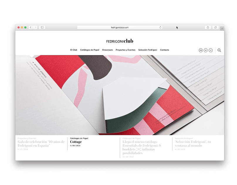 Fedrigoni Club Web Design