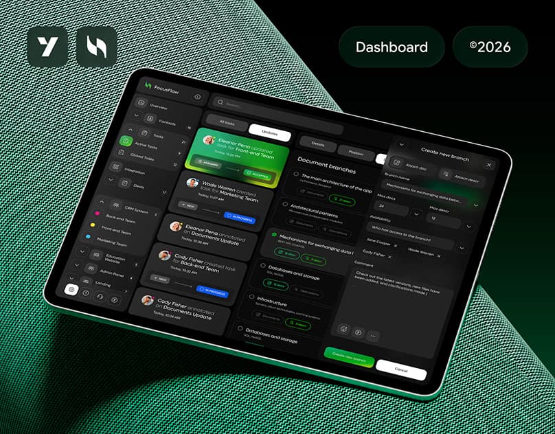 FocusFlow - Branding & UX UI Dashboard D...
