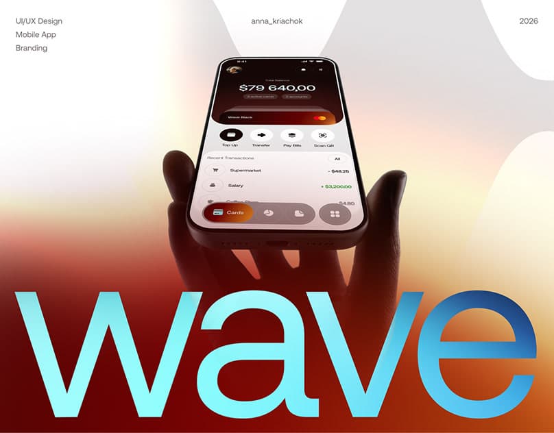 Wave - Banking App | UI/UX Design & Bran...