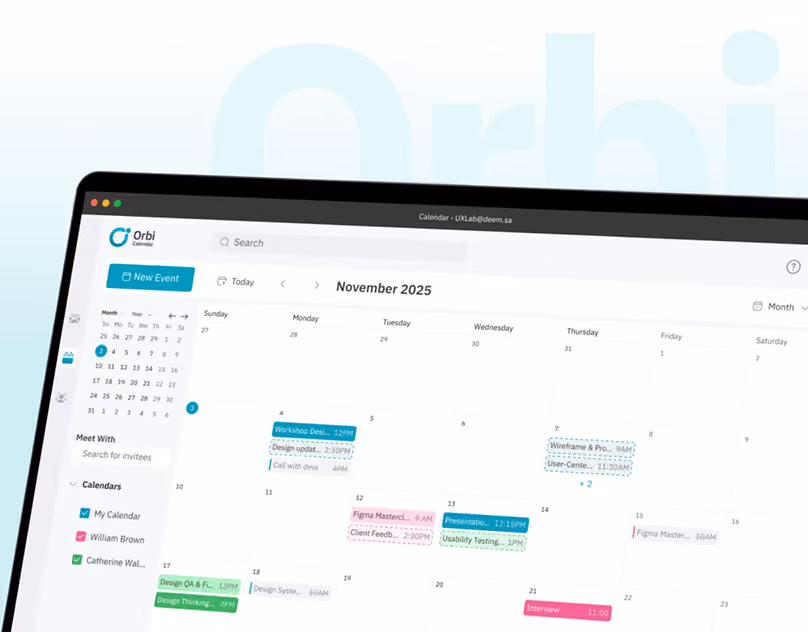 Orbi Shared Calendar Workspace