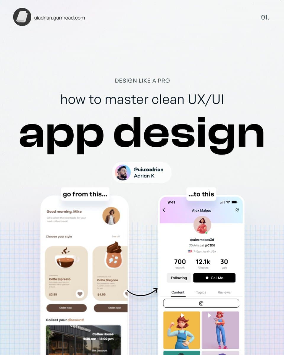 Clean App Design Redesign Slide