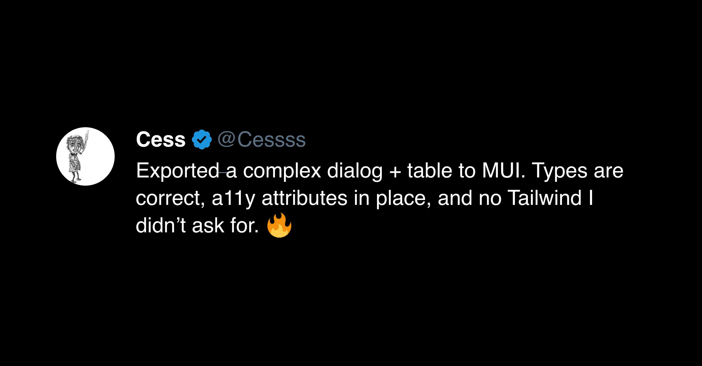 MUI developer testimonial 2