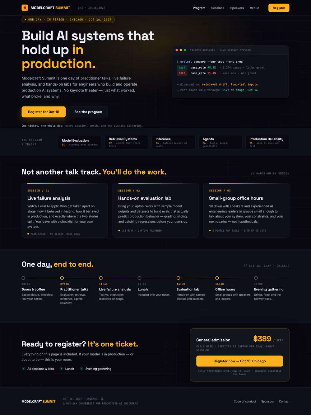 Conference Registration, built using Fable 5, pass 1 of 3