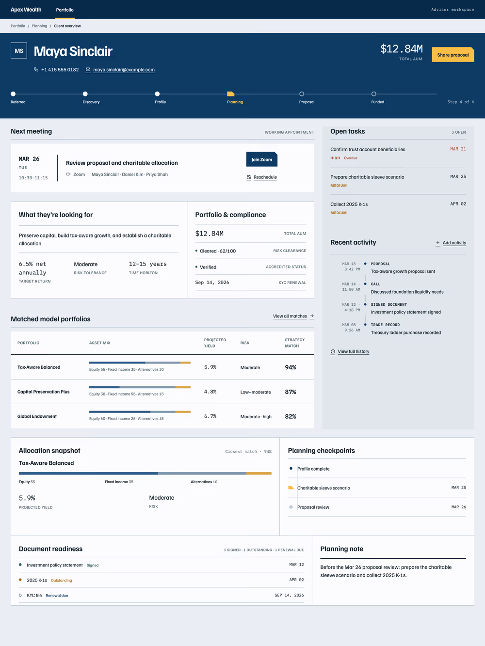 Client Overview, built using Kombai Auto, pass 2 of 3