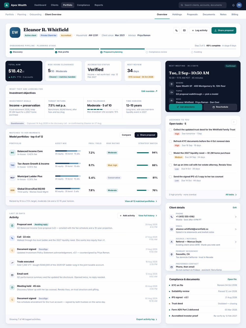 Client Overview, built using Kombai Auto, pass 3 of 3